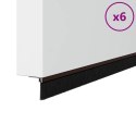VidaXL Uszczelki z szczotką do drzwi na zatrzask 6 pcs Brązowy 100 cm