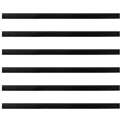 VidaXL Uszczelki z szczotką do drzwi na zatrzask 6 pcs Brązowy 100 cm