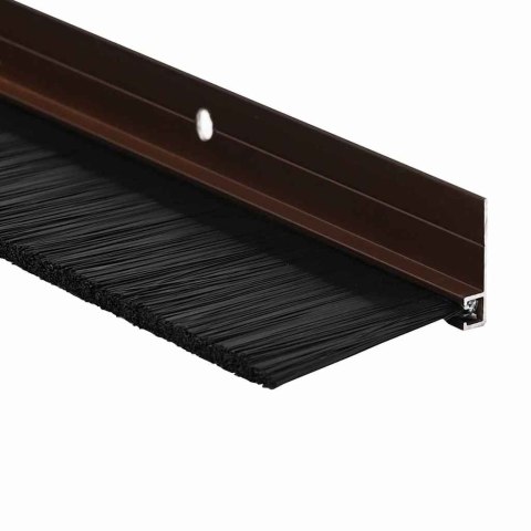 VidaXL Uszczelki z szczotką do drzwi na zatrzask 6 pcs Brązowy 100 cm