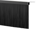 VidaXL Uszczelki z szczotką do drzwi na zatrzask 6 pcs Czarny 100 cm