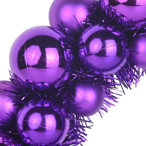 VidaXL Wieniec Bożonarodzeniowy z Bombkami 2 pcs Liliowy