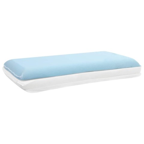 VidaXL Poduszka do spania Gładki Biały 30 x 50 x 9 cm Pianka żelowa