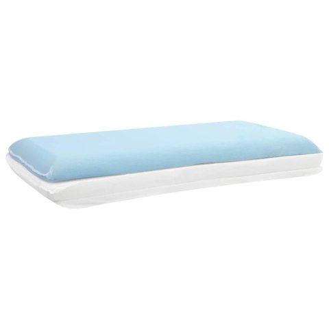 VidaXL Poduszka do spania Gładki Biały 70 x 40 x 14 cm Pianka żelowa