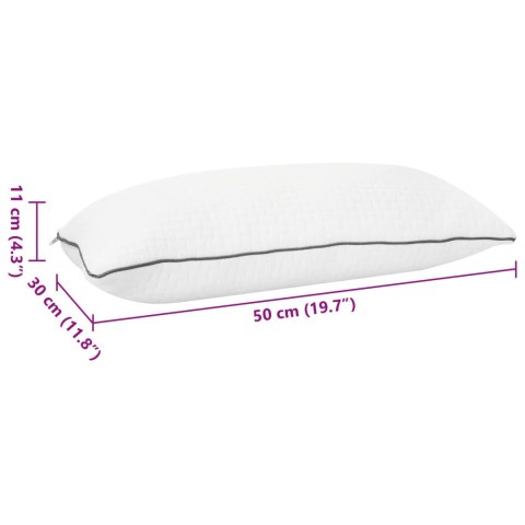 VidaXL Poduszka do spania Shread Biały 50 x 30 x 11 cm