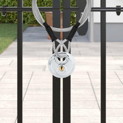 VidaXL Kłódki discus z kluczami 2 pcs Srebrny 6 x 2.3 x 6 cm