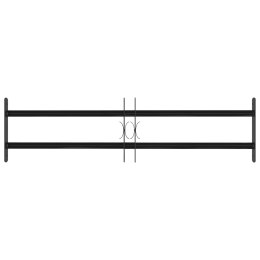 VidaXL Kratka Okienna 115 x 30 cm Stal malowana proszkowo Czarny