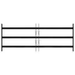 VidaXL Kratka Okienna 116 x 45 cm Stal malowana proszkowo Czarny