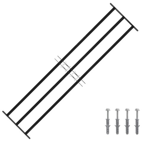 VidaXL Kratka Okienna 174 x 45 cm Stal malowana proszkowo Czarny