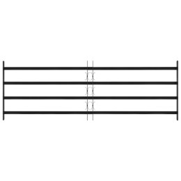VidaXL Kratka Okienna 175 x 60 cm Stal malowana proszkowo Czarny
