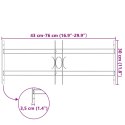 VidaXL Kratka Okienna 76 x 30 cm Stal malowana proszkowo Czarny