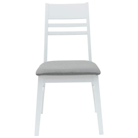 VidaXL Krzesła jadalne 2 pcs Biały 43 x 54 x 89 cm Drewno Gumowe
