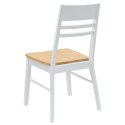 VidaXL Krzesła jadalne 2 pcs Biały 43 x 54 x 89 cm Drewno Gumowe