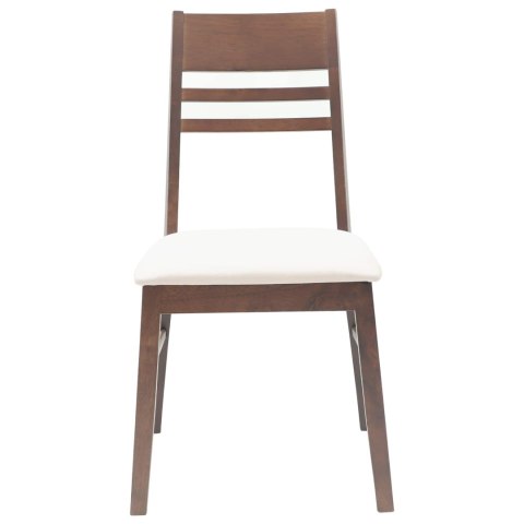 VidaXL Krzesła jadalne 2 pcs Jasny Brąz 43 x 54 x 89 cm Drewno Gumowe