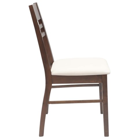 VidaXL Krzesła jadalne 2 pcs Jasny Brąz 43 x 54 x 89 cm Drewno Gumowe