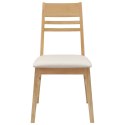 VidaXL Krzesła jadalne 2 pcs Naturalny 43 x 54 x 89 cm Drewno Gumowe