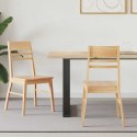 VidaXL Krzesła jadalne 2 pcs Naturalny 43 x 54 x 89 cm Drewno Gumowe