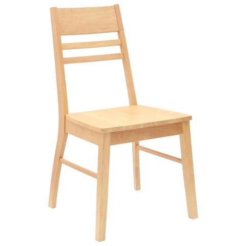 VidaXL Krzesła jadalne 2 pcs Naturalny 43 x 54 x 89 cm Drewno Gumowe