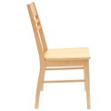 VidaXL Krzesła jadalne 2 pcs Naturalny 43 x 54 x 89 cm Drewno Gumowe