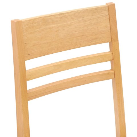 VidaXL Krzesła jadalne 2 pcs Naturalny 43 x 54 x 89 cm Drewno Gumowe