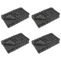 VidaXL Koc antypoślizgowy z sztucznego futra królika Olite 4 pcs