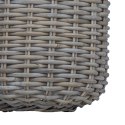 VidaXL Kosz na rośliny z przechowywaniem 2 pcs Szary Rattan Lacak