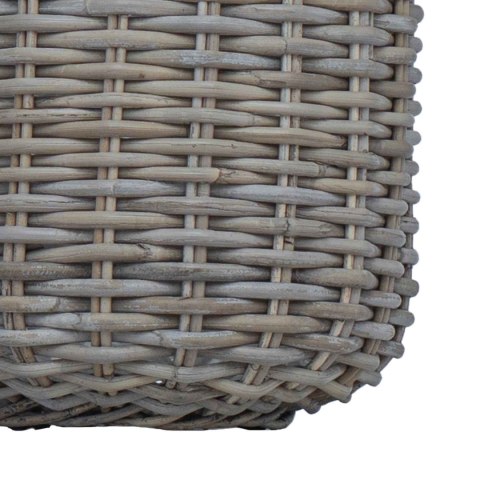 VidaXL Kosz na rośliny z przechowywaniem 2 pcs Szary Rattan Lacak