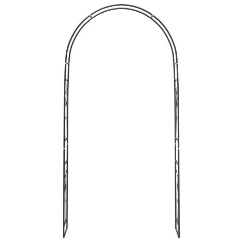 VidaXL Łuk Ogrodowy Kwiatowy Czarny 115 x 37 x 231 cm