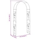 VidaXL Łuk Ogrodowy Kwiatowy Czarny 115 x 37 x 231 cm