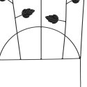 VidaXL Ogrodzenie Ogrodowe 3 pcs Czarny 110,5 x 42,5 cm Stal