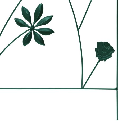 VidaXL Ogrodzenie Ogrodowe 3 pcs Zielony 112 x 39,5 cm Stal