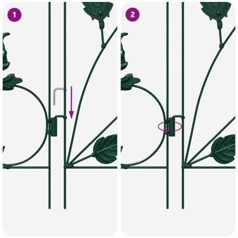 VidaXL Ogrodzenie Ogrodowe 5 pcs zielony Stal