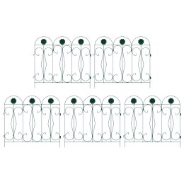 VidaXL Ogrodzenie Ogrodowe 5 pcs zielony Stal