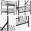 VidaXL Otwy garderoba z półką Czarny 101 x 43 x 188 cm Stal