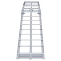 VidaXL Rampa Motocyklowa Srebrny 180 x 28 x 5 cm Aluminium