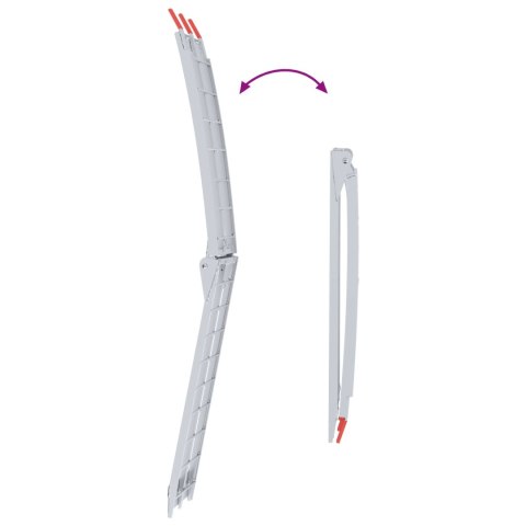 VidaXL Rampa Motocyklowa Srebrny 180 x 28 x 5 cm Aluminium