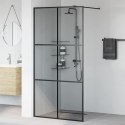 VidaXL Ściana prysznicowa typu walk-in Czarny 100 x 195 cm
