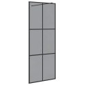 VidaXL Ściana prysznicowa typu walk-in Czarny 80 x 195 cm