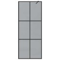 VidaXL Ściana prysznicowa typu walk-in Czarny 80 x 195 cm