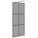 VidaXL Ściana prysznicowa typu walk-in Czarny 80 x 195 cm