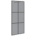 VidaXL Ściana prysznicowa typu walk-in Czarny 90 x 195 cm