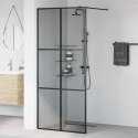 VidaXL Ściana prysznicowa typu walk-in Czarny 90 x 195 cm