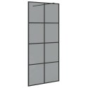 VidaXL Ściana prysznicowa typu walk-in Czarny 90 x 195 cm