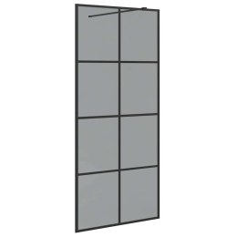 VidaXL Ściana prysznicowa typu walk-in Czarny 90 x 195 cm