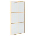 VidaXL Ściana prysznicowa typu walk-in złoty 100 x 195 cm