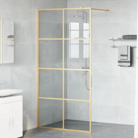 VidaXL Ściana prysznicowa typu walk-in złoty 100 x 195 cm