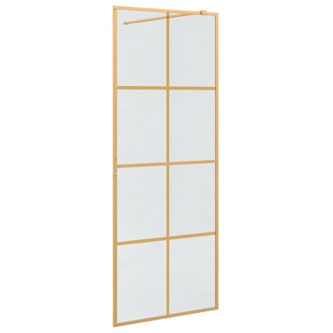 VidaXL Ściana prysznicowa typu walk-in złoty 80 x 195 cm