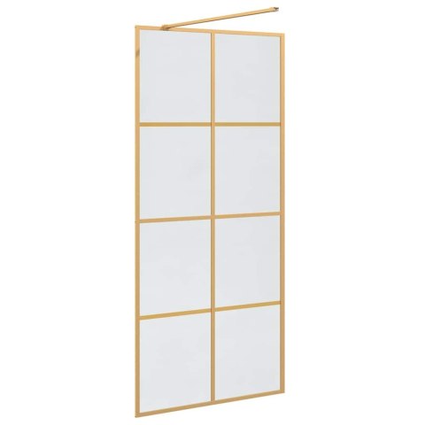 VidaXL Ściana prysznicowa typu walk-in złoty 90 x 195 cm