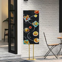 VidaXL Stoiska na targi złoty 30 x 23,5 x 210 cm Stal