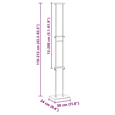 VidaXL Stoiska na targi złoty 30 x 23,5 x 210 cm Stal