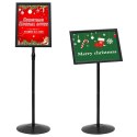 STOJAK NA PLAKATY SREBRNY A3 PVC I STAL